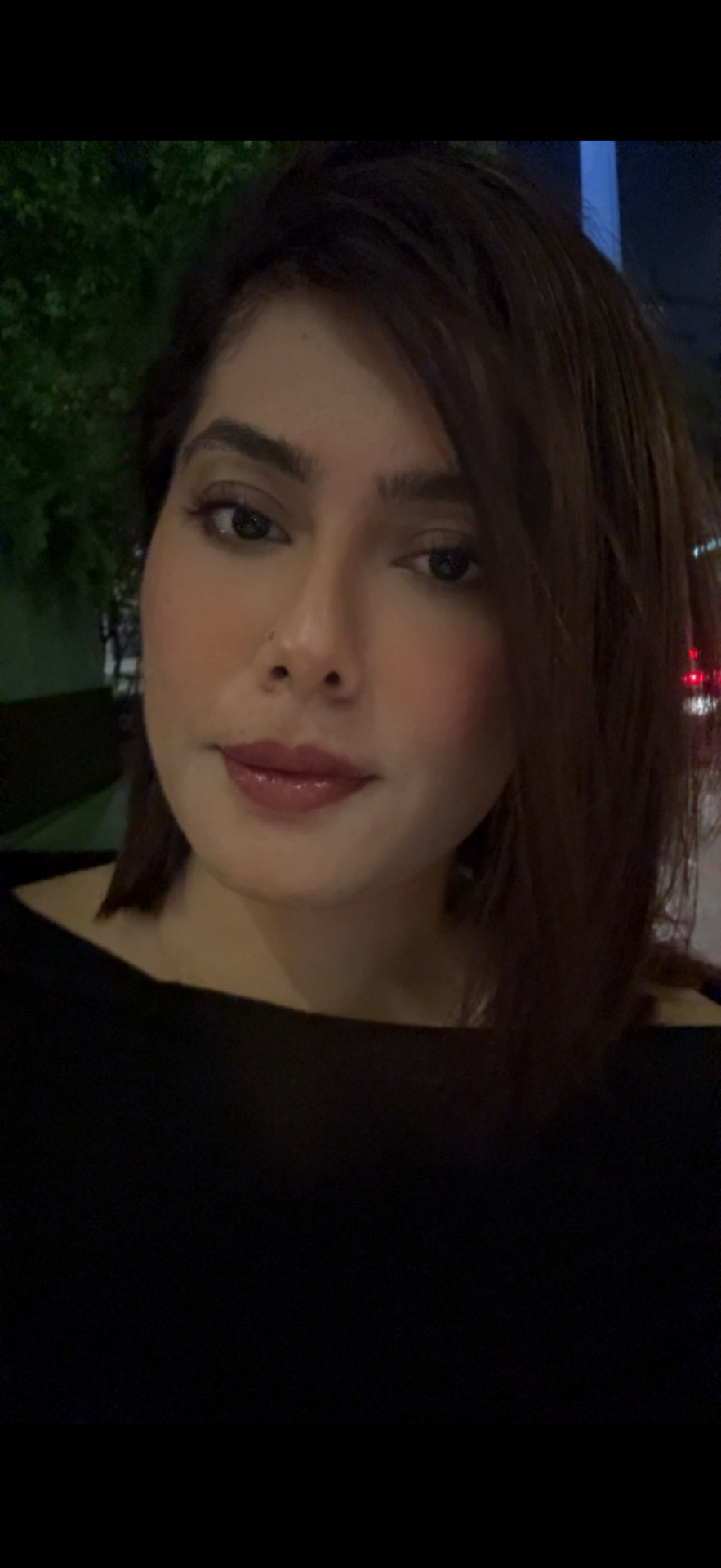 Ayesha Khalid, portrait at night